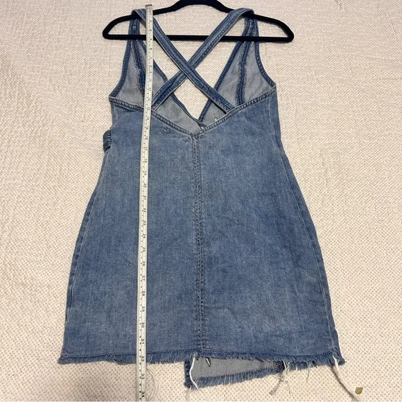 H&M Loves Coachella Denim Wrap Dress with Floral Embroidery - Picture 7 of 9